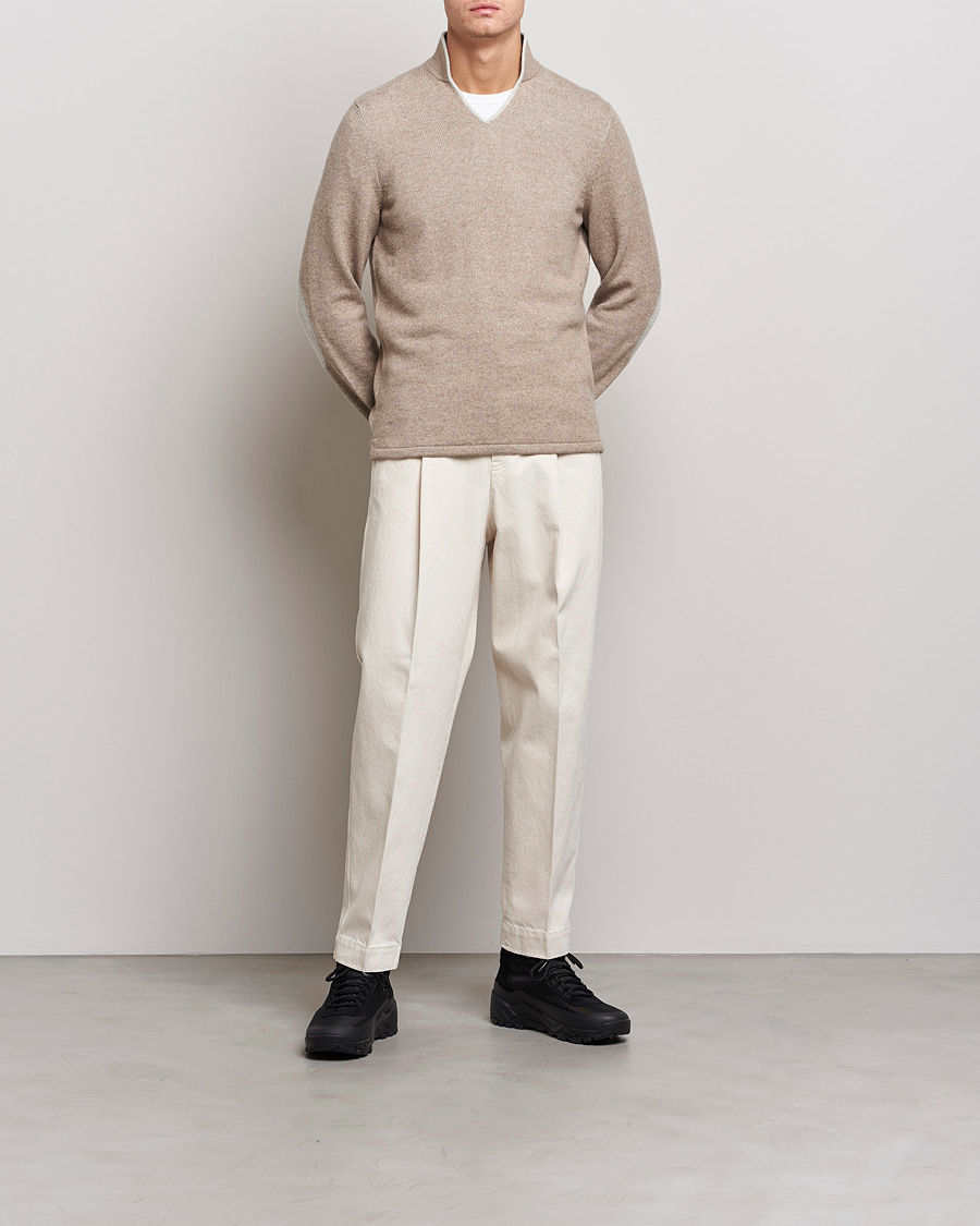 Mies | Puserot | SEASE | Ellen Cashmere Pullover Beige