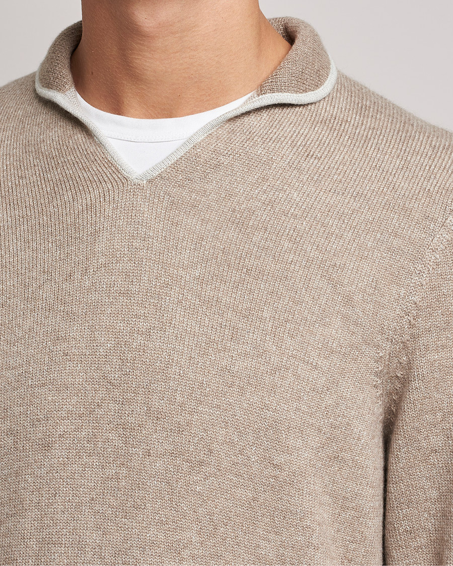 Mies | Puserot | SEASE | Ellen Cashmere Pullover Beige