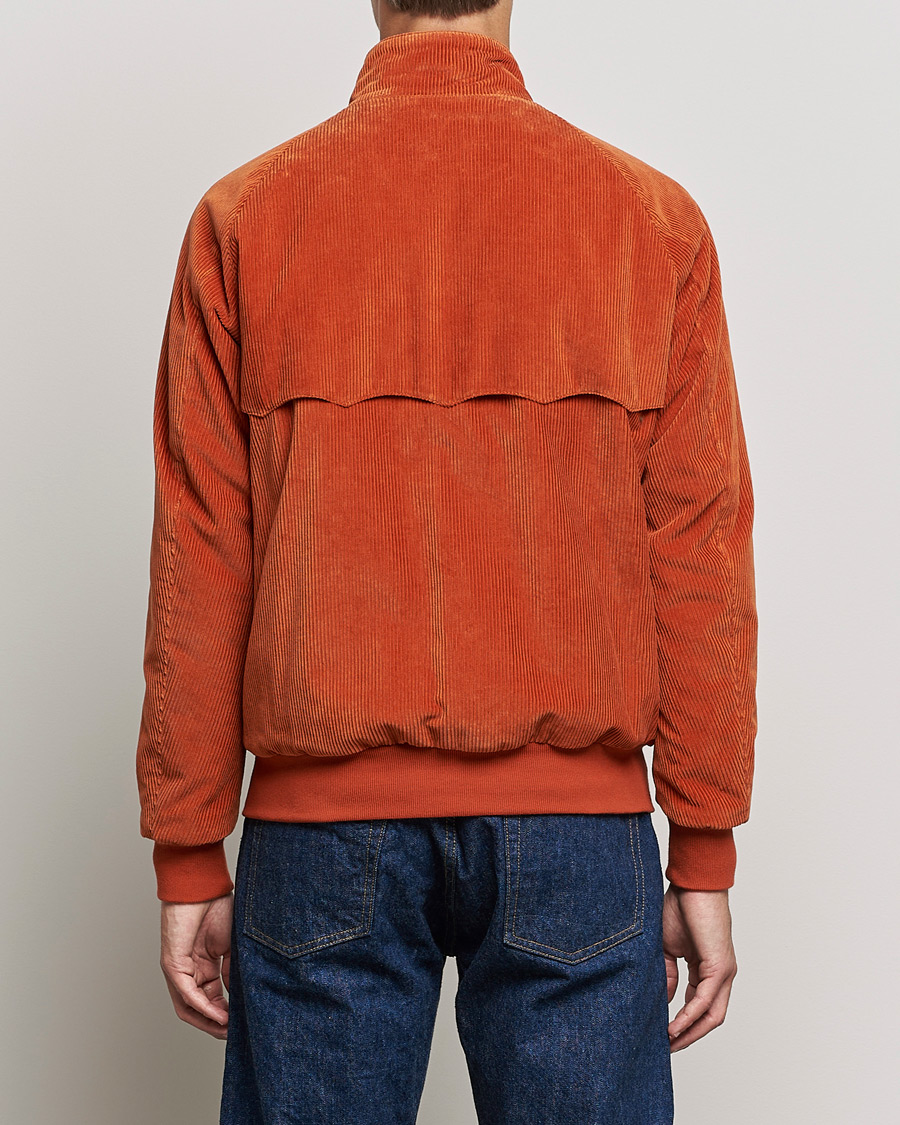 Mies | Takit | Baracuta | G9 Padded Corduroy Harrington Jacket Dark Orange