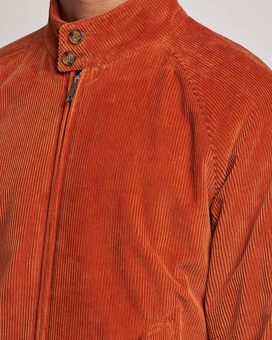 Mies | Takit | Baracuta | G9 Padded Corduroy Harrington Jacket Dark Orange
