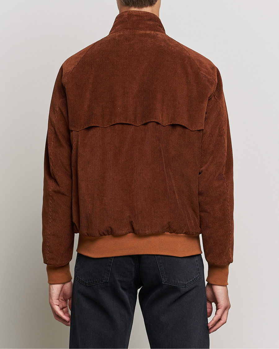 Mies | Takit | Baracuta | G9 Padded Corduroy Harrington Jacket Cognac