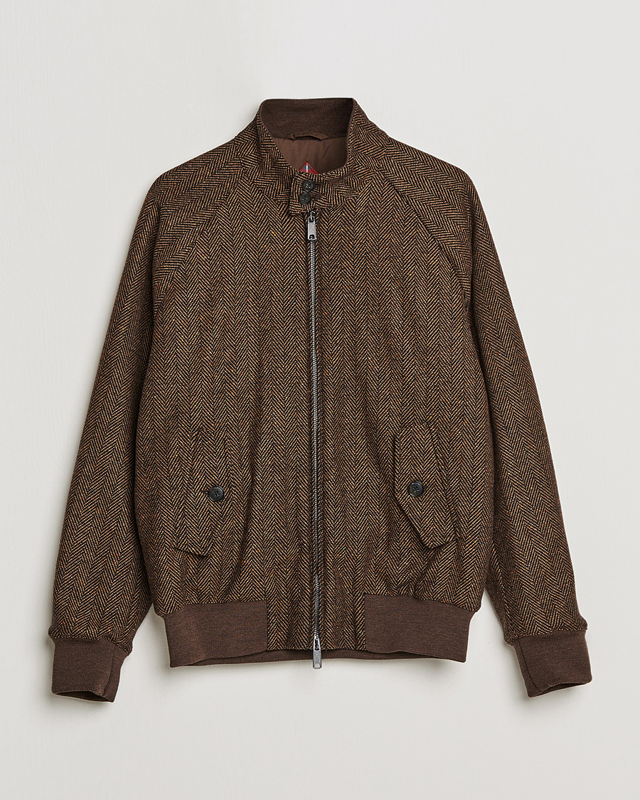 Mies | Takit | Baracuta | G9 Herringbone Wool Jacket Brown