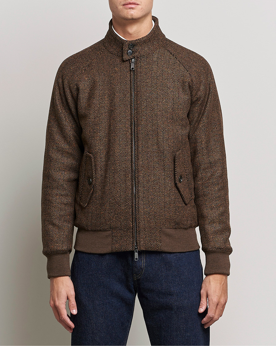 Mies | Takit | Baracuta | G9 Herringbone Wool Jacket Brown