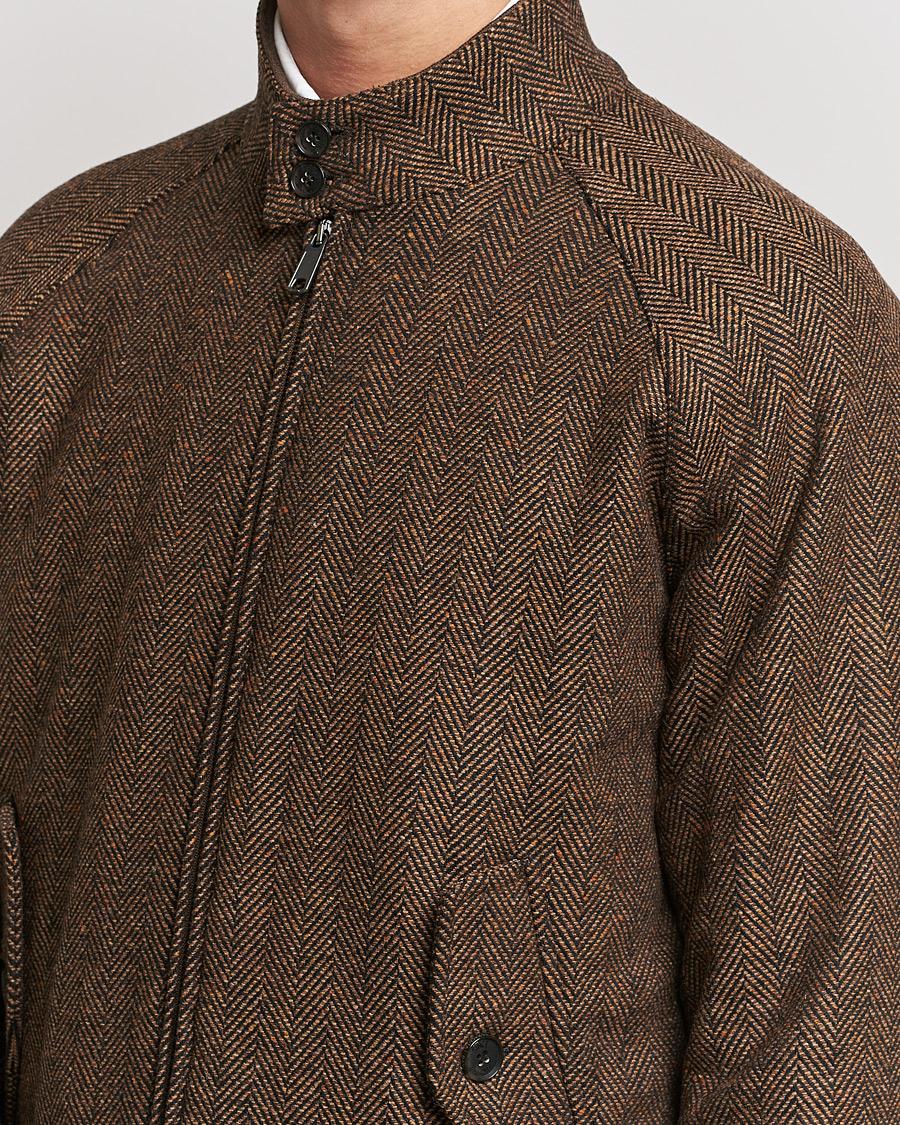 Mies | Takit | Baracuta | G9 Herringbone Wool Jacket Brown