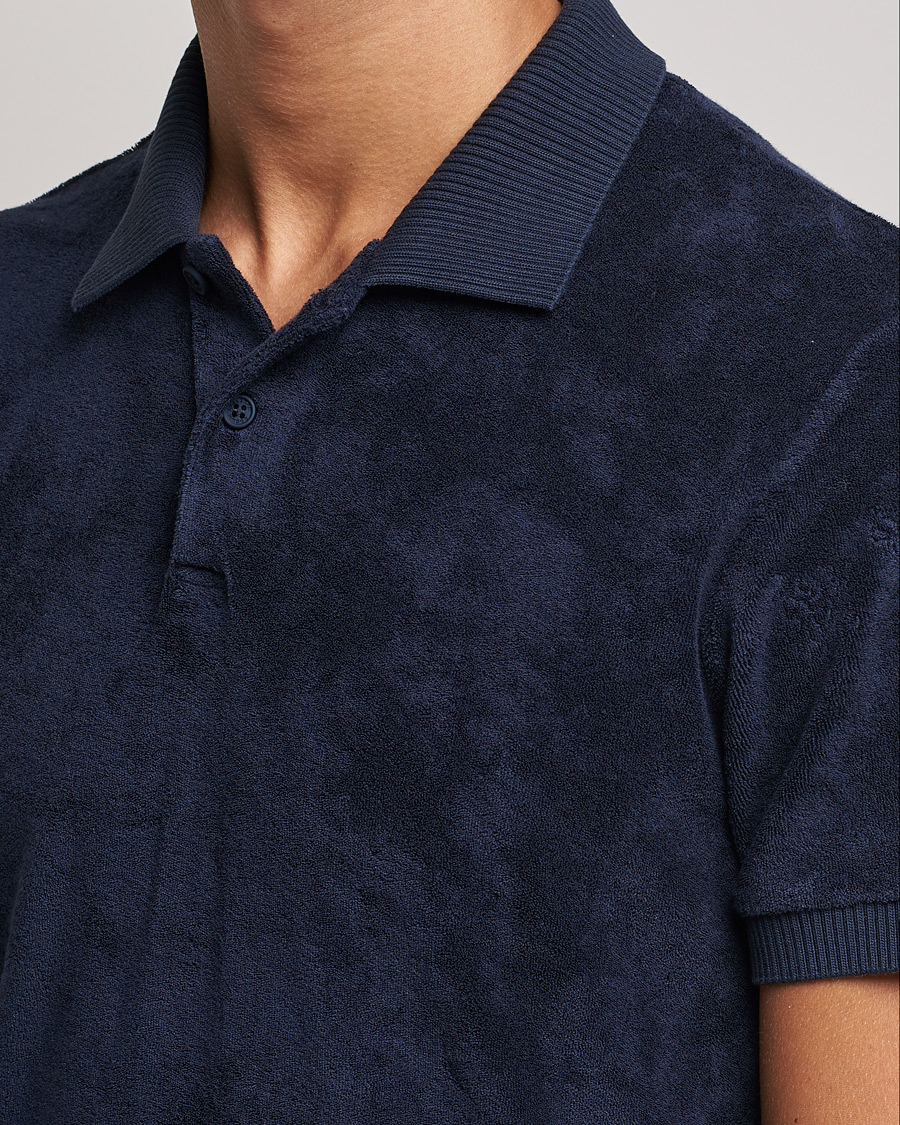 Mies | Pikeet | Orlebar Brown | Jarrett Towelling Polo Night Iris
