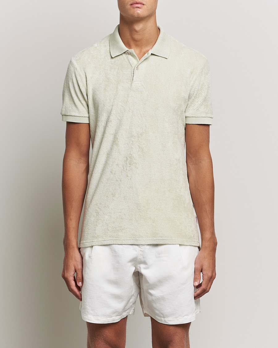 Mies |  | Orlebar Brown | Jarrett Towelling Polo Parched Green