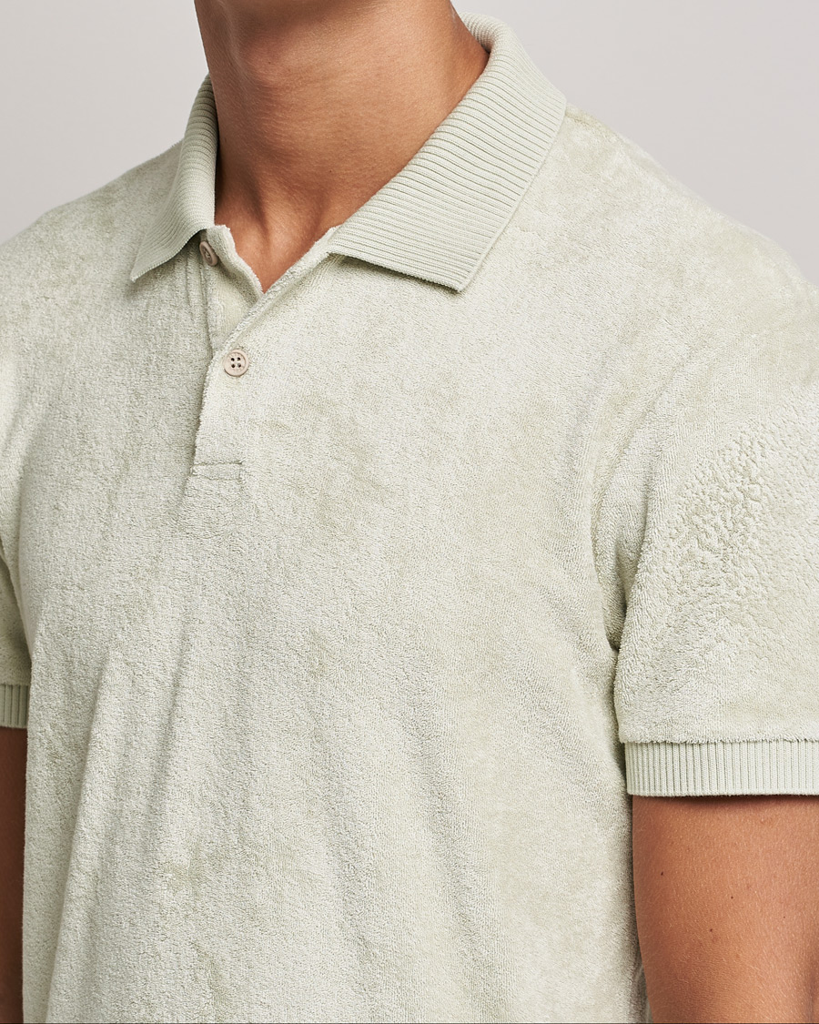 Mies | Pikeet | Orlebar Brown | Jarrett Towelling Polo Parched Green