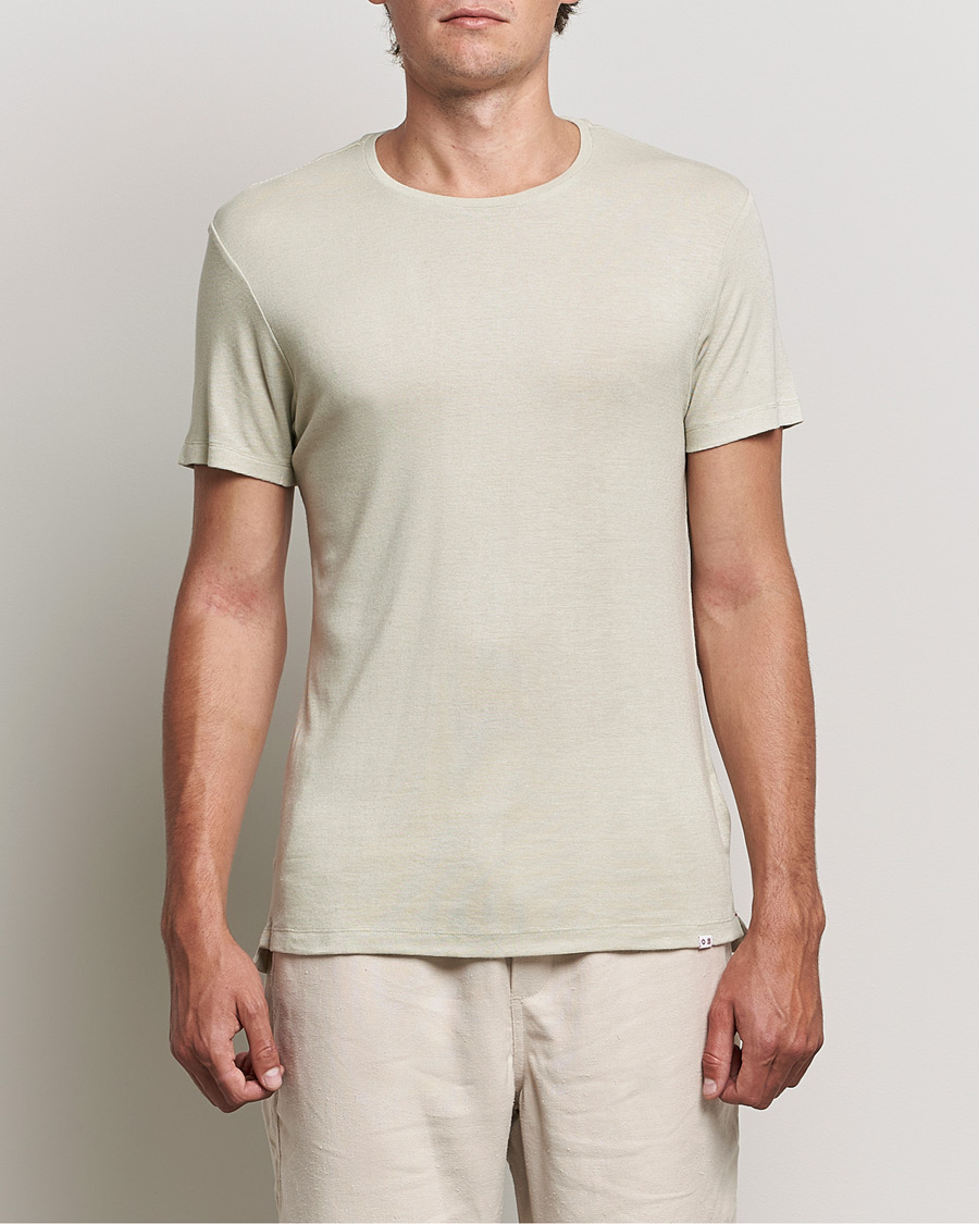 Mies | T-paidat | Orlebar Brown | OB Classic Modal/Cashmere T-Shirt Parched Green