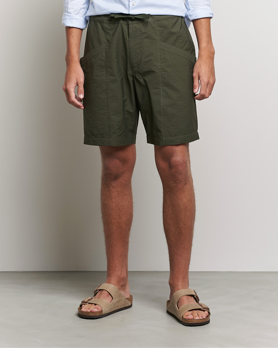 Mies |  | Orlebar Brown | Castner Garment Washed Drawcord Shorts Forest Night