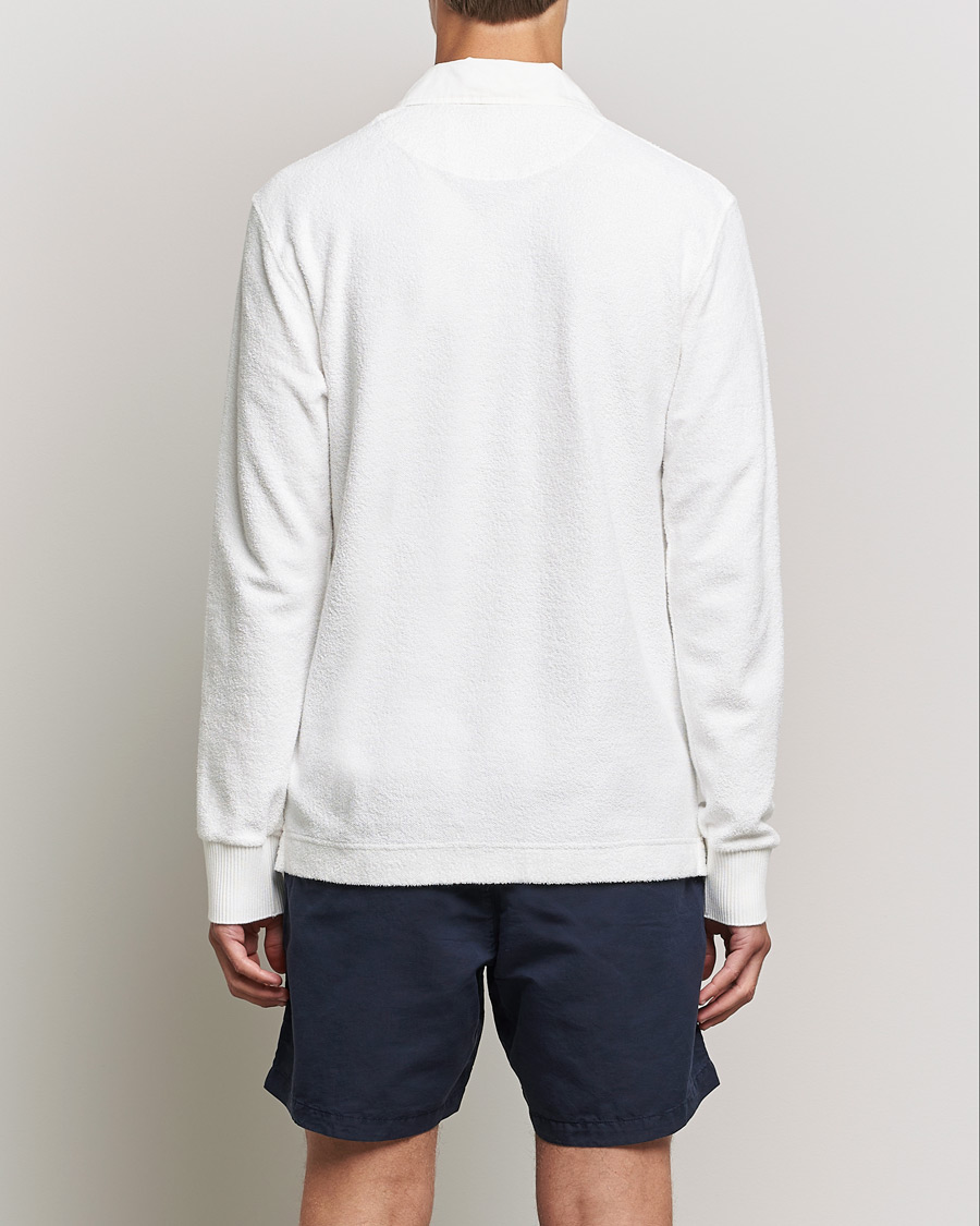 Mies | Puserot | Orlebar Brown | Tasman Garment Dyed Cotton Toweling Polo Cloud