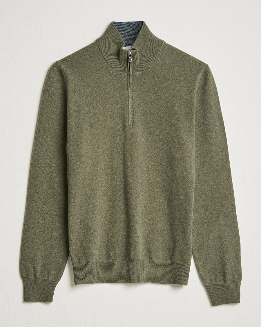 Mies | Gran Sasso | Gran Sasso | Wool/Cashmere Half Zip Green