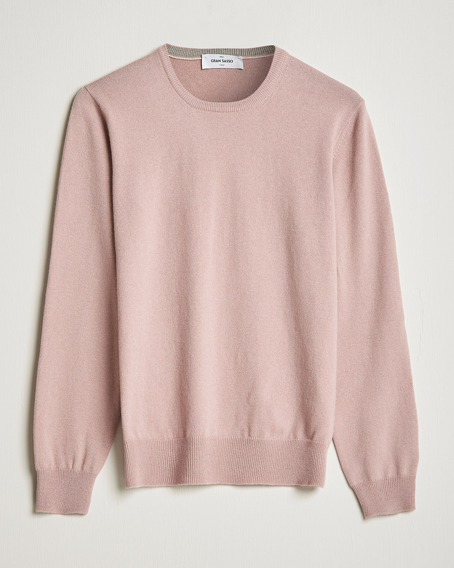 Mies | Puserot | Gran Sasso | Wool/Cashmere Crew Neck Soft Pink