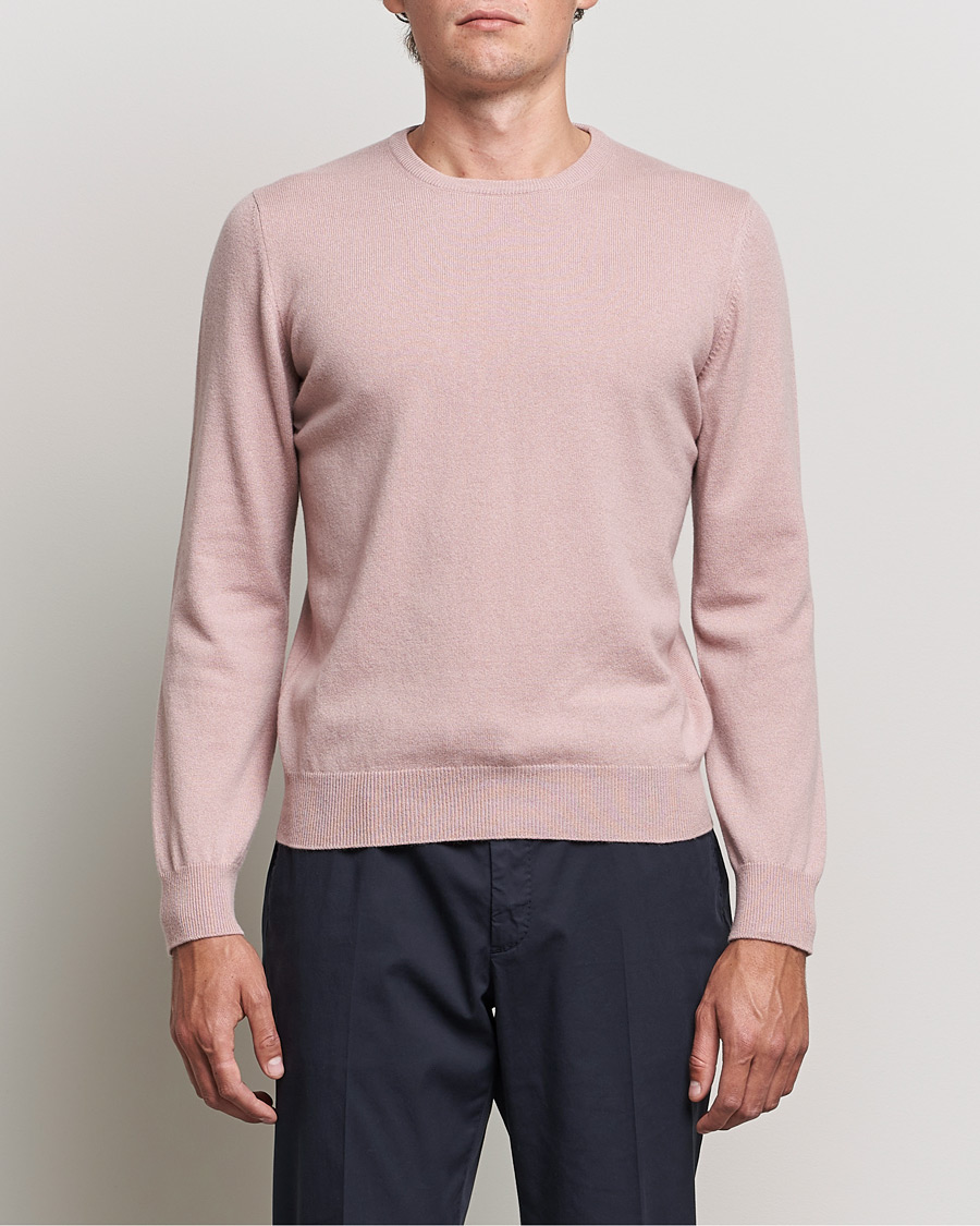 Mies | Puserot | Gran Sasso | Wool/Cashmere Crew Neck Soft Pink