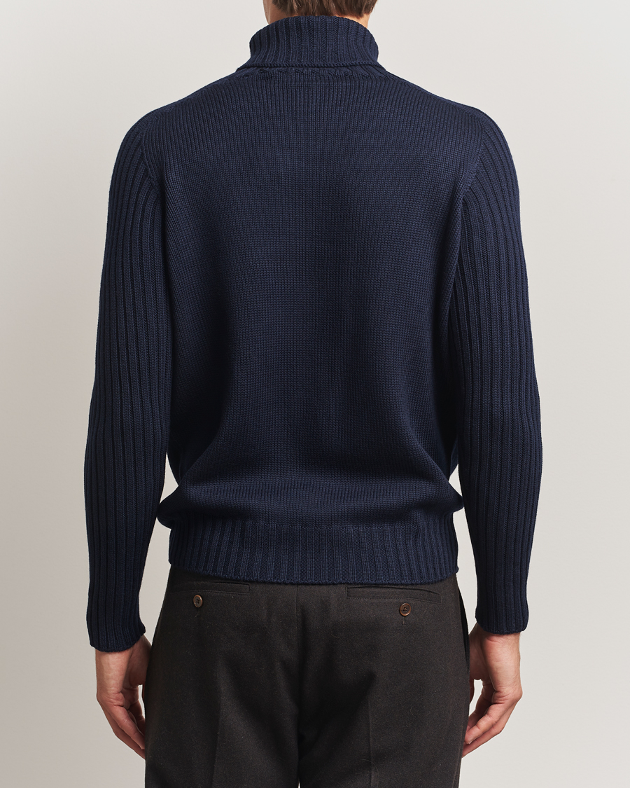 Mies | Puserot | Gran Sasso | Rainwool Rollneck Navy