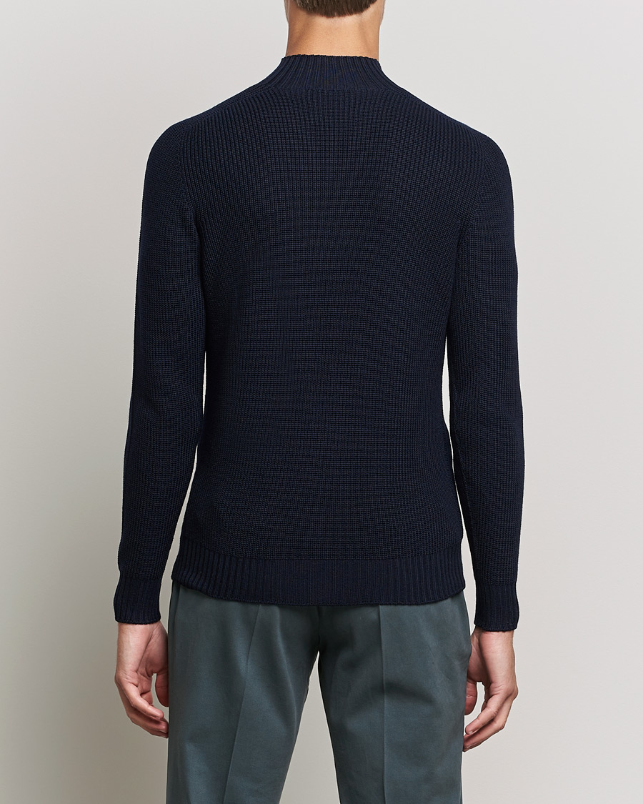 Mies | Puserot | Gran Sasso | Rainwool Mock Neck Navy