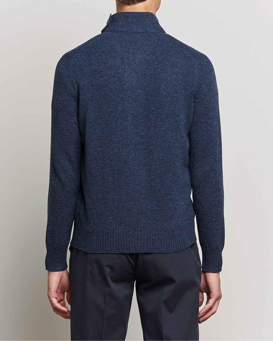 Mies | Puserot | Gran Sasso | Heavy Wool Cardigan Navy