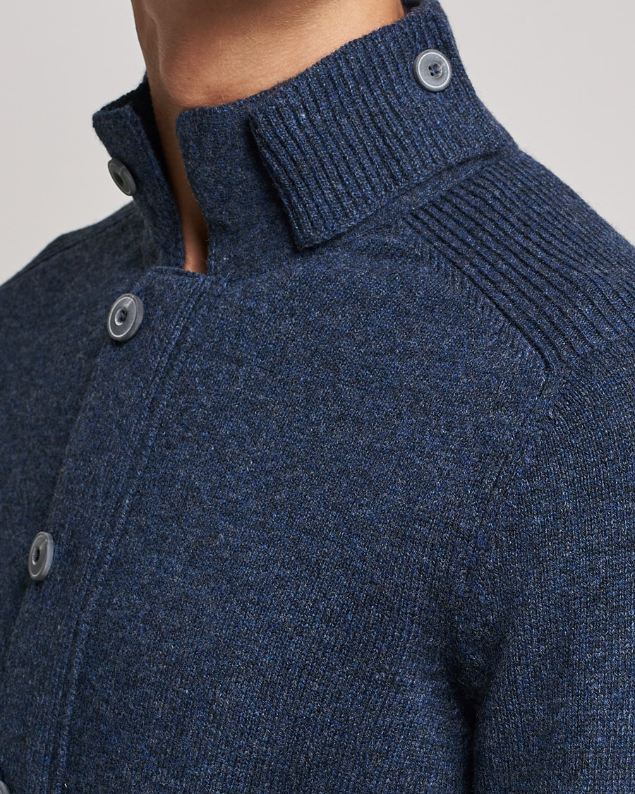Mies | Puserot | Gran Sasso | Heavy Wool Cardigan Navy