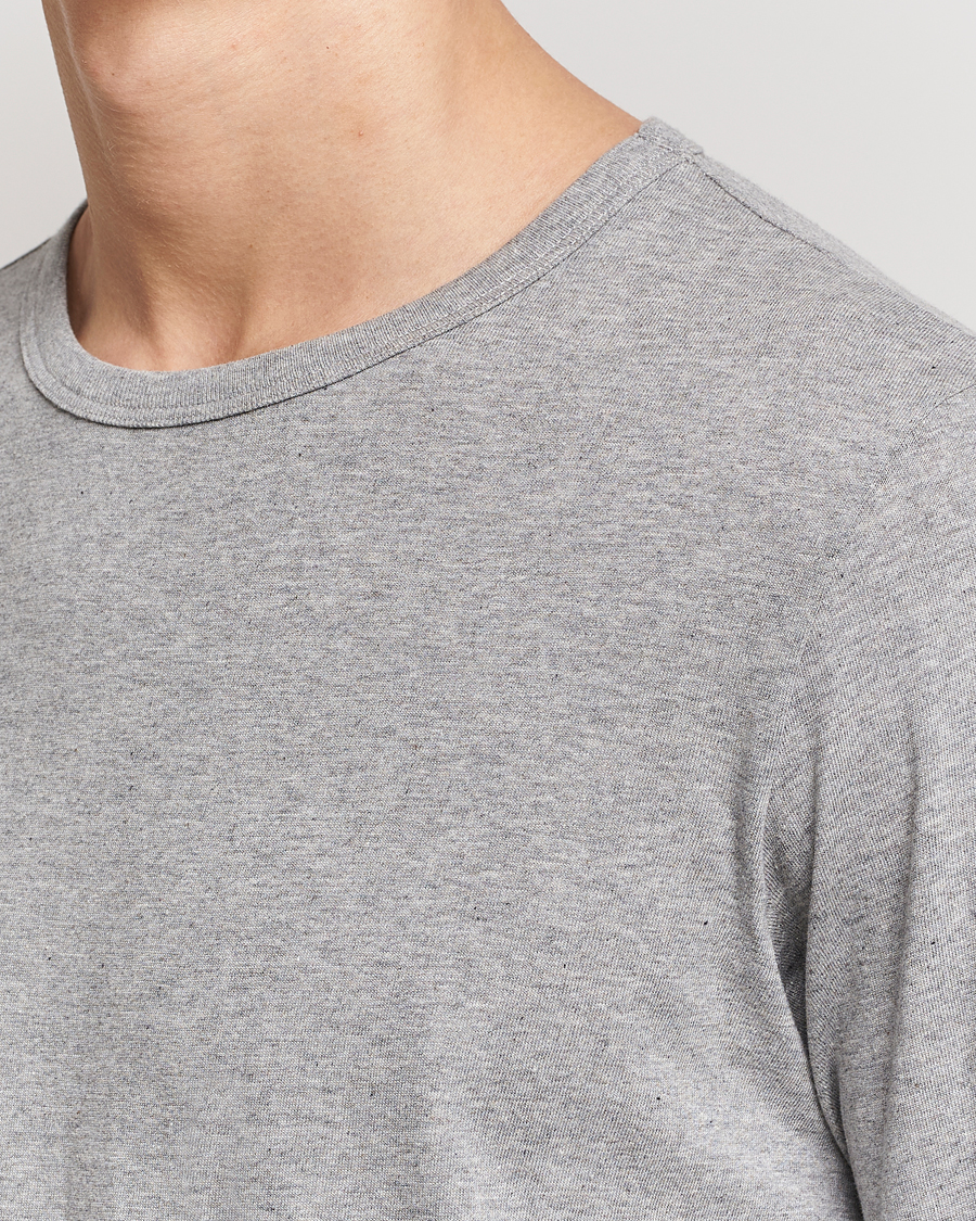 Mies | T-paidat | Merz b. Schwanen | 1950s Classic Loopwheeled Longsleeve Tee Grey Marl