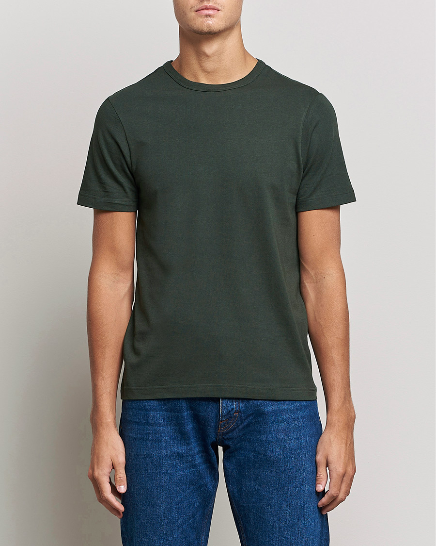 Mies | T-paidat | Merz b. Schwanen | Relaxed Loopwheeled Sturdy Tee Forest