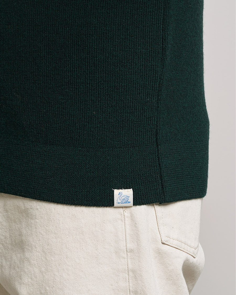 Mies | Puserot | Merz b. Schwanen | Merino Wool Half Zip Forest