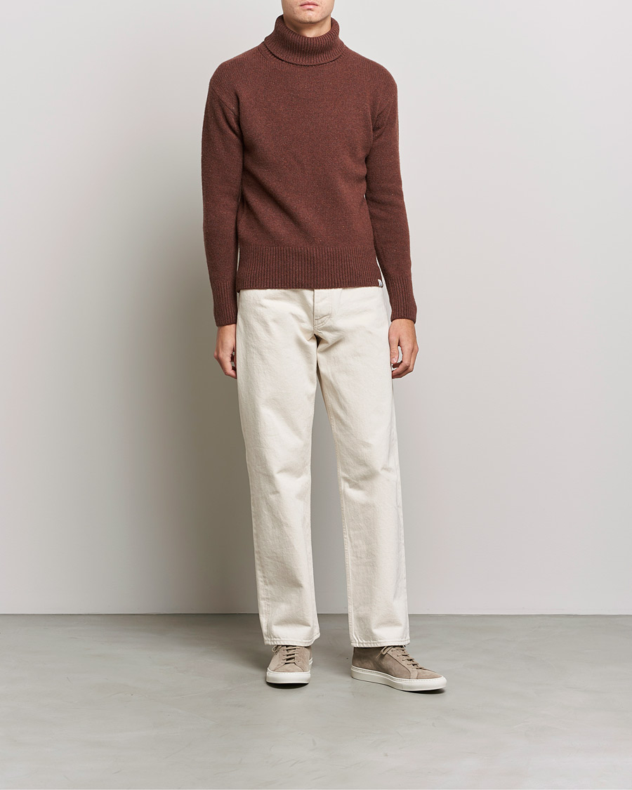 Mies | Puserot | Merz b. Schwanen | Cashmere/Merino Rollneck Chestnut