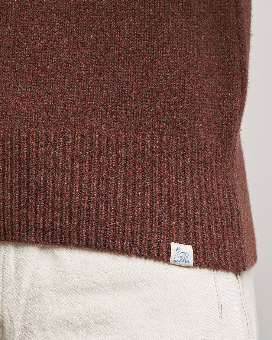 Mies | Puserot | Merz b. Schwanen | Cashmere/Merino Rollneck Chestnut