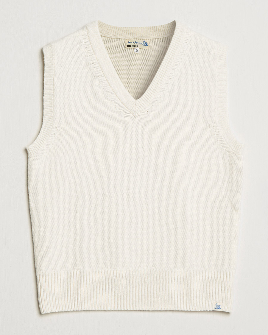 Mies | Puserot | Merz b. Schwanen | Cashmere/Merino Vest Nature