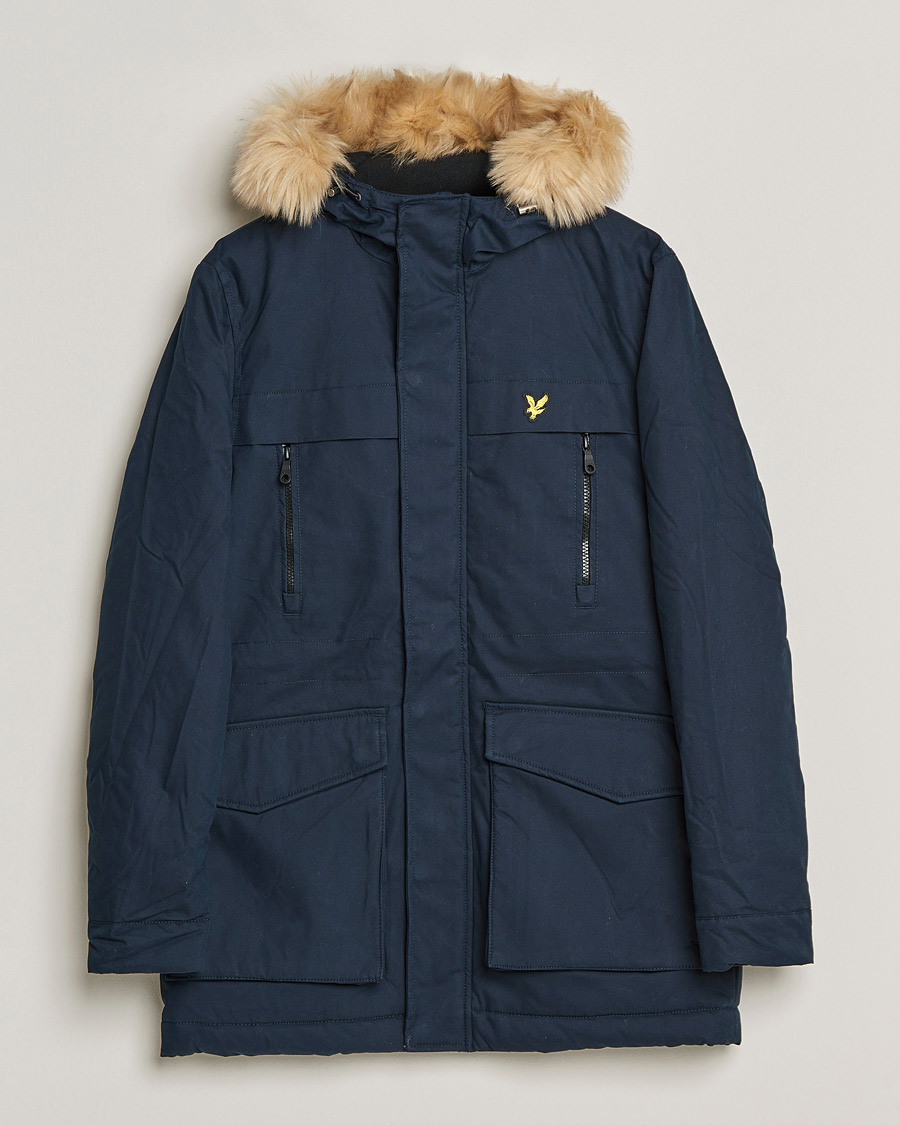 Mies | Takit | Lyle & Scott | Winter Weight Micro Fleece Parka Dark Navy