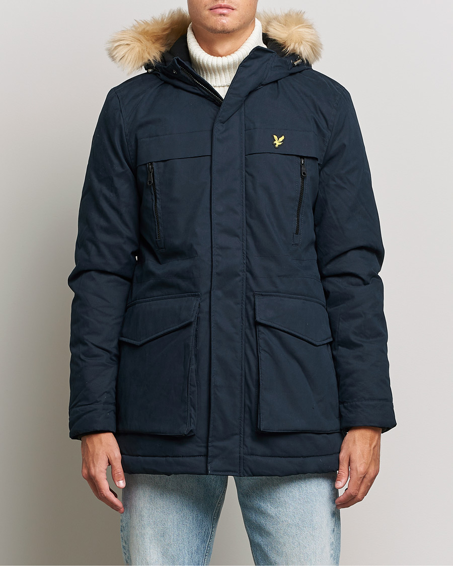 Mies | Takit | Lyle & Scott | Winter Weight Micro Fleece Parka Dark Navy