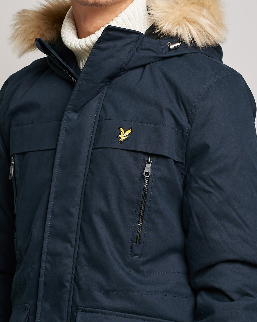 Mies | Takit | Lyle & Scott | Winter Weight Micro Fleece Parka Dark Navy