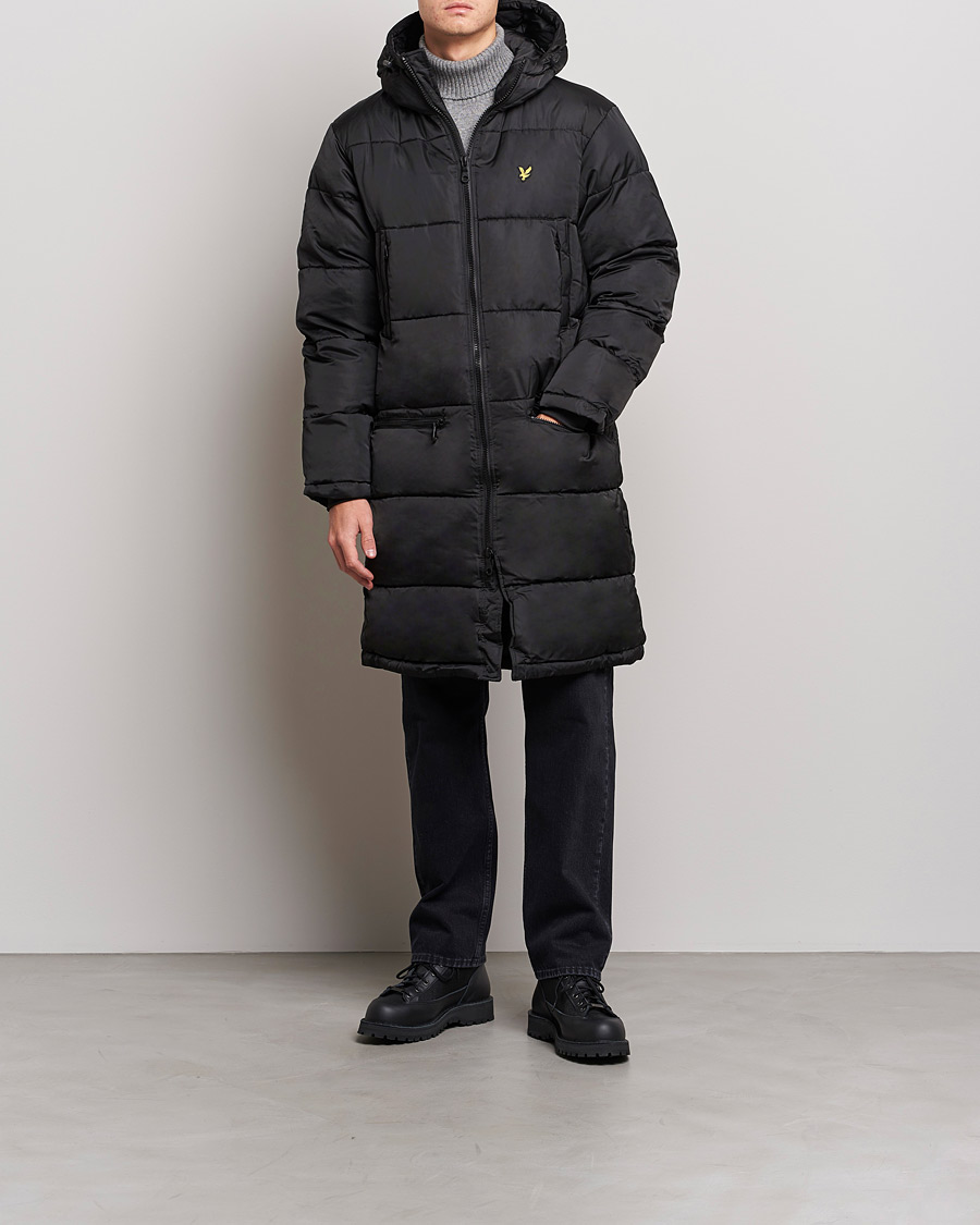 Mies | Takit | Lyle & Scott | Long Line Wadded Jacket Black