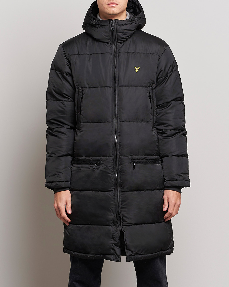 Mies | Takit | Lyle & Scott | Long Line Wadded Jacket Black