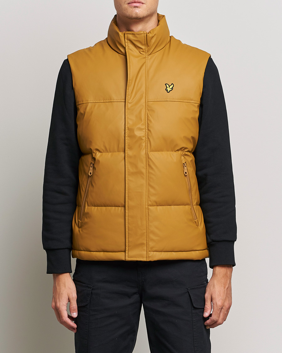 Mies |  | Lyle & Scott | Rubberised Wadded Gilet Vest Anniversary Gold
