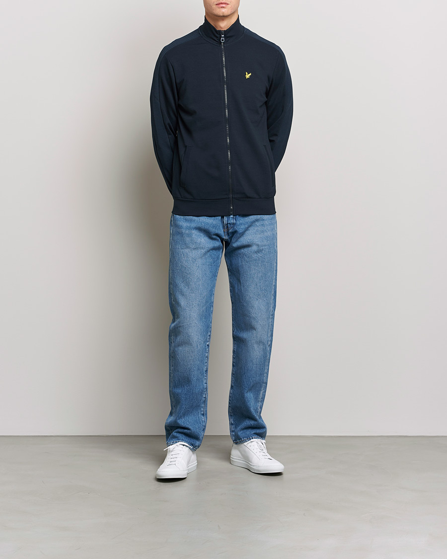 Mies | Puserot | Lyle & Scott | Ottoman Track Zip Sweater Dark Navy
