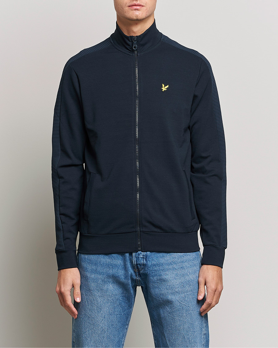 Mies | Puserot | Lyle & Scott | Ottoman Track Zip Sweater Dark Navy
