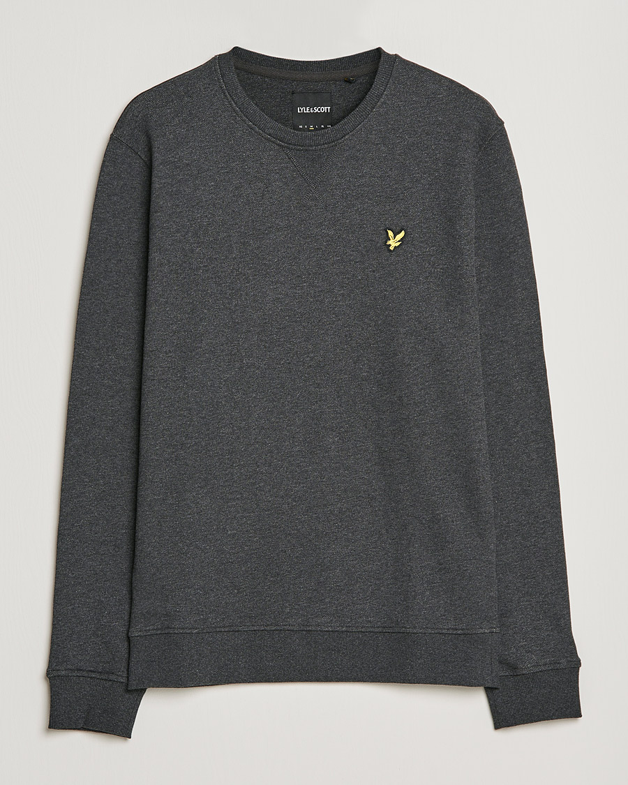 Mies | Puserot | Lyle & Scott | Organic Cotton Crew Neck Charcoal Marl