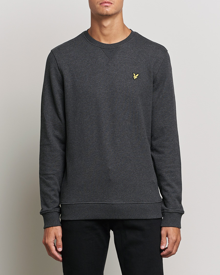 Mies | Puserot | Lyle & Scott | Organic Cotton Crew Neck Charcoal Marl
