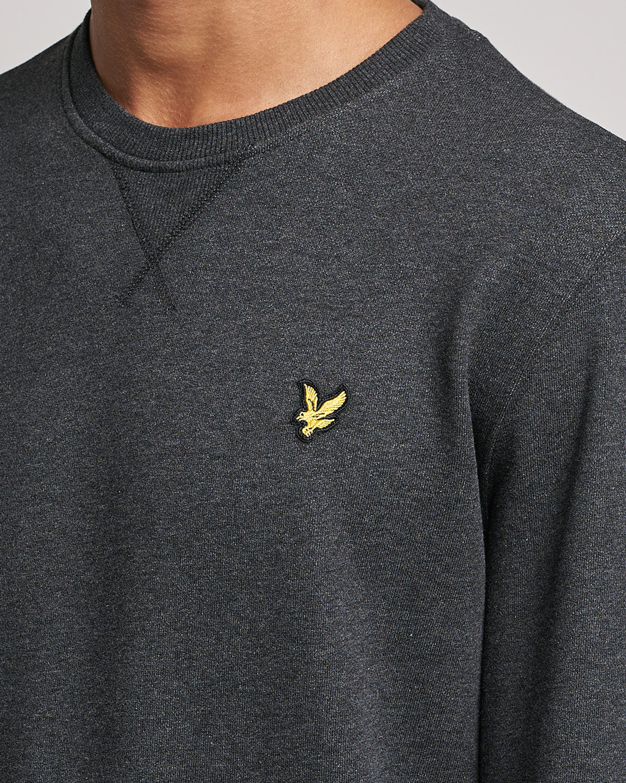 Mies | Puserot | Lyle & Scott | Organic Cotton Crew Neck Charcoal Marl