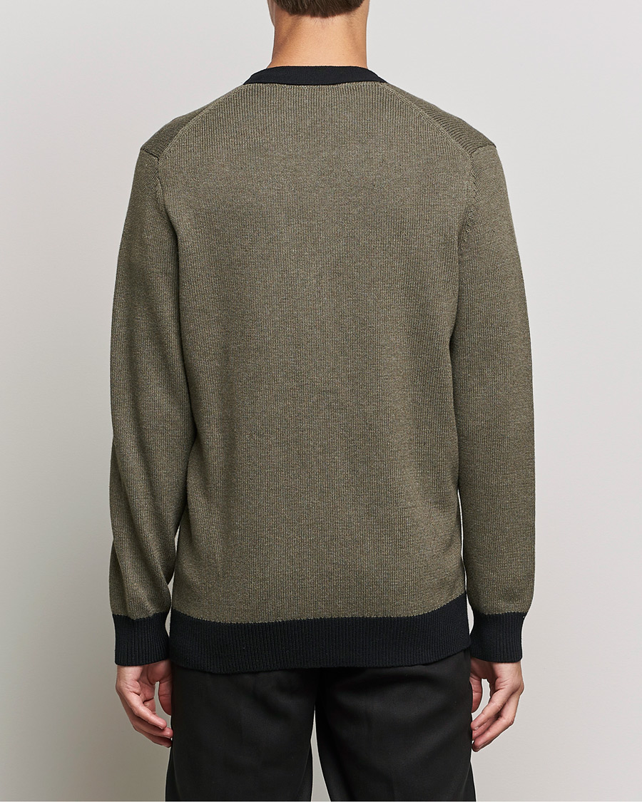 Mies | Puserot | Lyle & Scott | Block Marl Cardigan Olive Marl