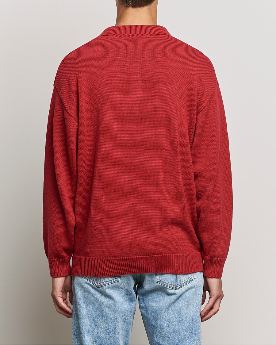 Mies | Puserot | Lyle & Scott | Blousson Knitted Polo Tunnel Red