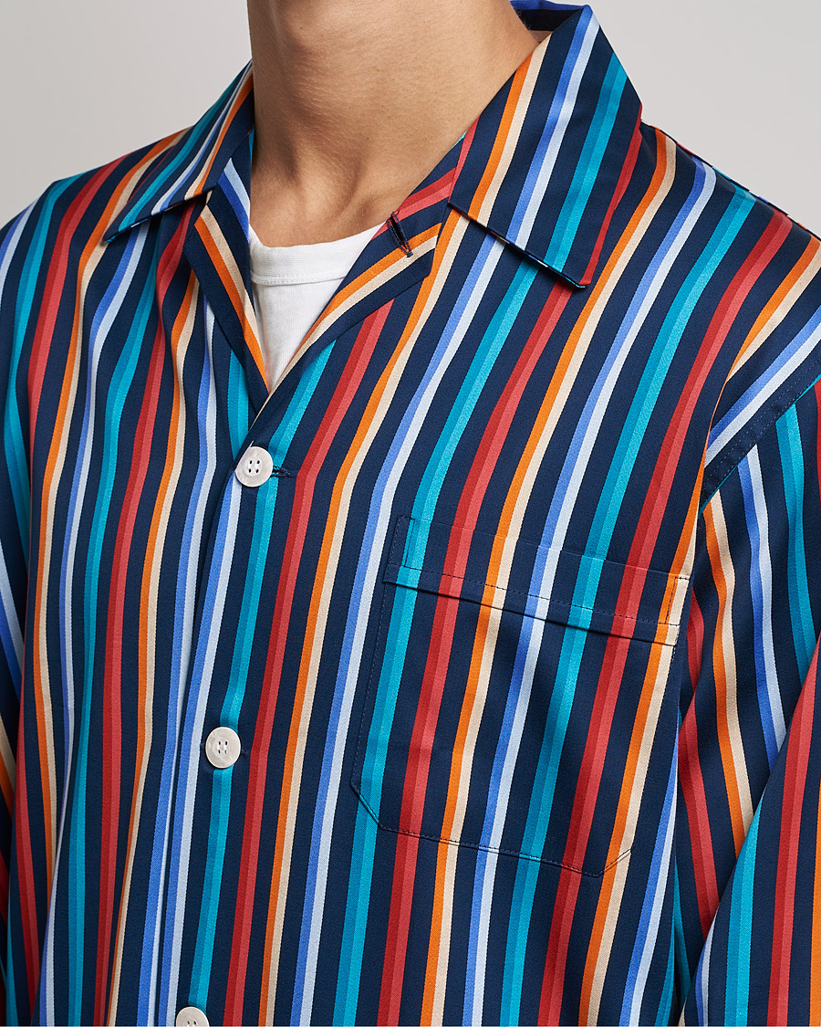 Mies | Yöpuvut ja kylpytakit | Derek Rose | Striped Cotton Pyjama Set Multi