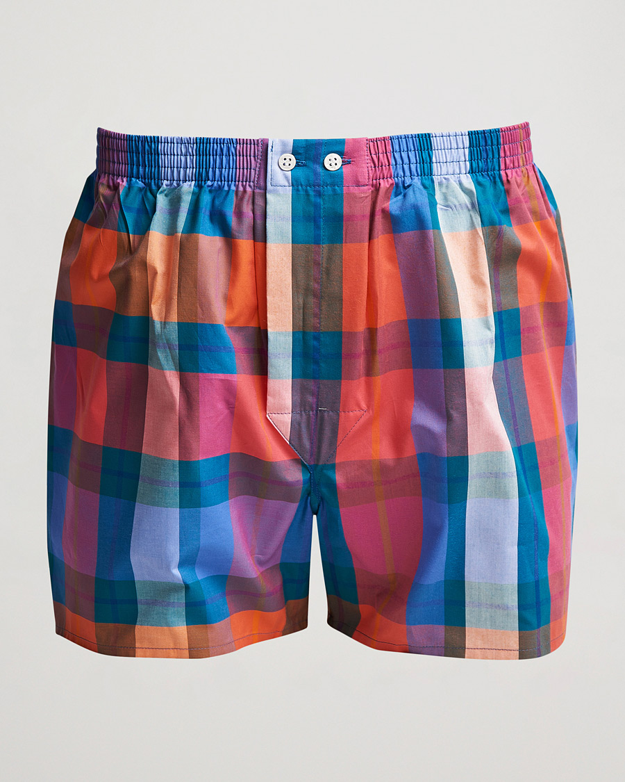 Mies | Alusvaatteet | Derek Rose | Classic Fit Checked Cotton Boxer Shorts Multi