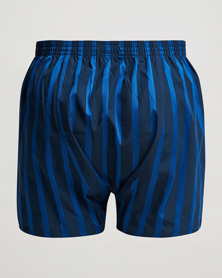 Mies | Alusvaatteet | Derek Rose | Classic Fit Striped Boxer Shorts Navy
