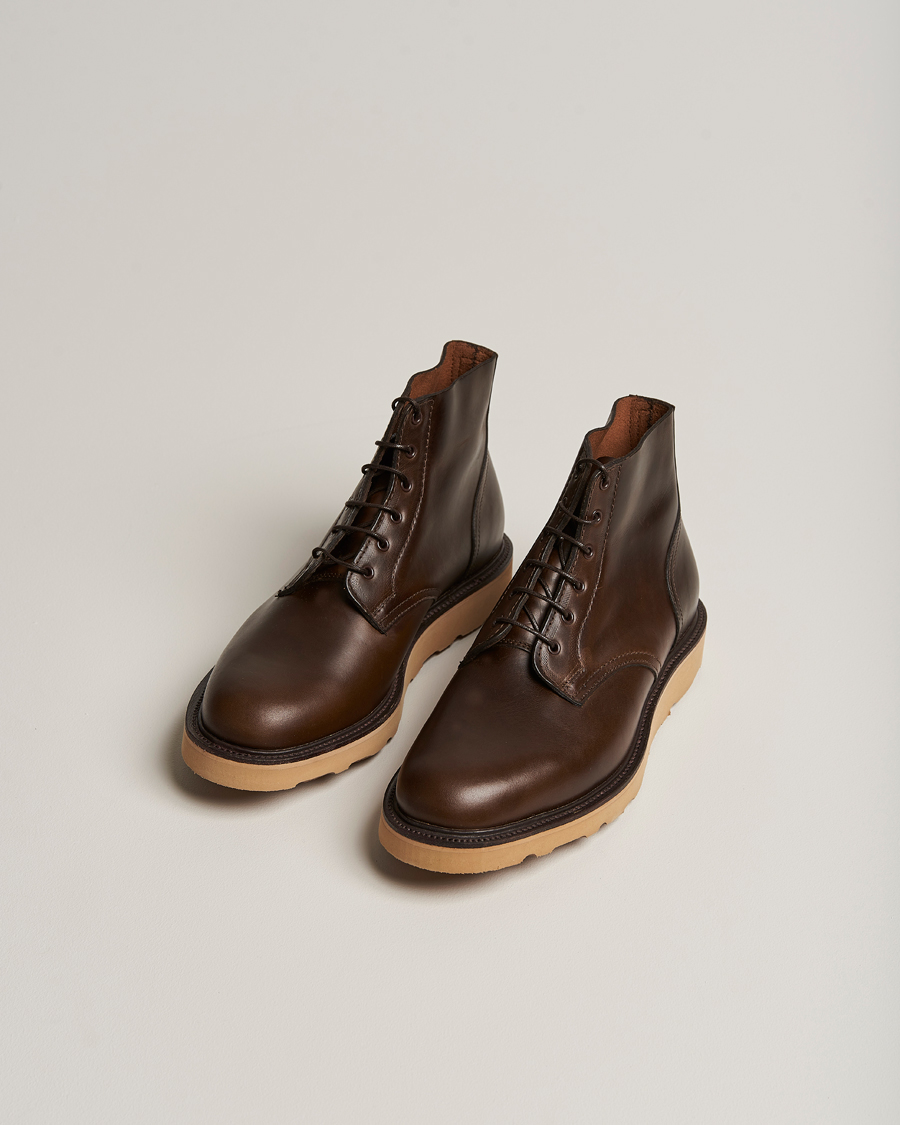 Mies | Sanders Harrison Unlined Derby Boot Brown Calf | Sanders | Harrison Unlined Derby Boot Brown Calf