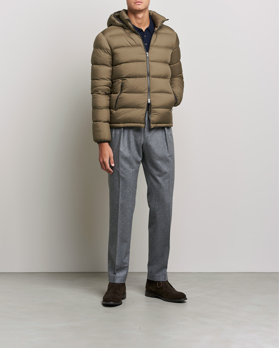 Mies | Takit | Herno | Matt Nylon Down Jacket Military Green