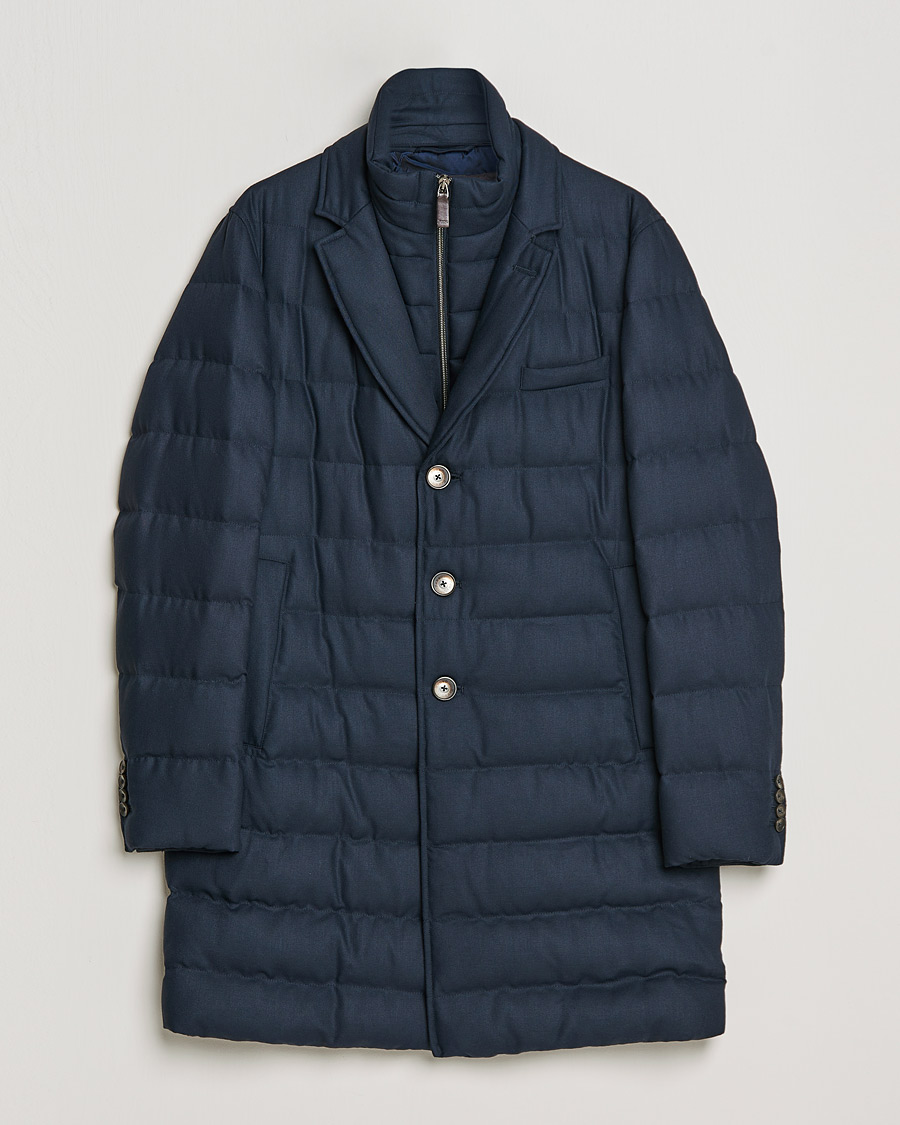 Mies |  | Herno | Flannel Down Coat Navy