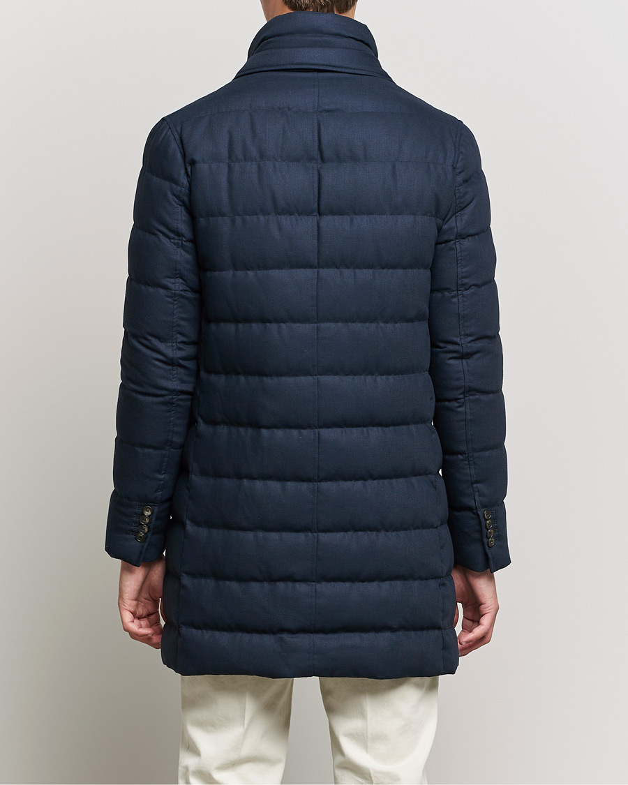 Mies | Takit | Herno | Flannel Down Coat Navy