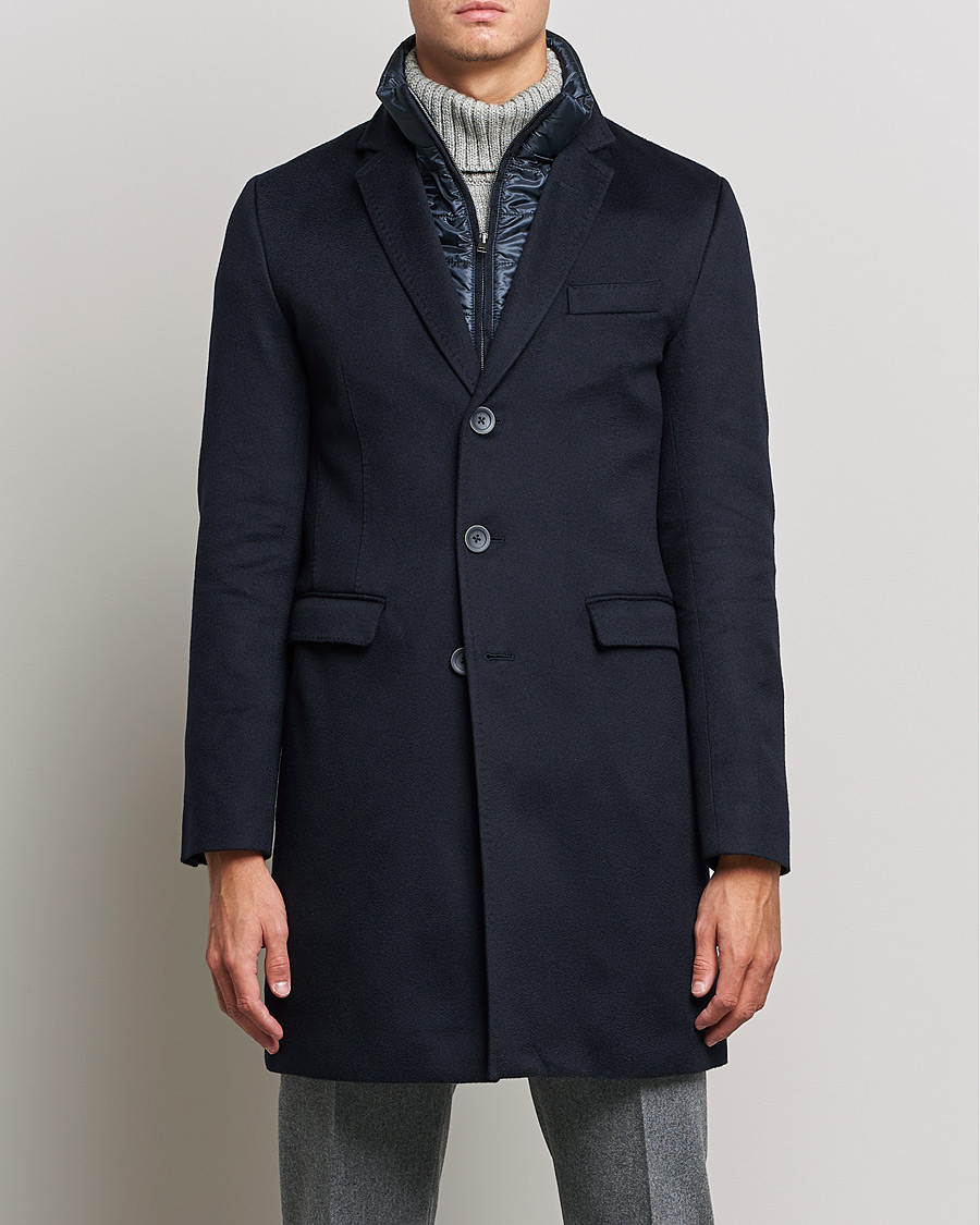 Mies | Takit | Herno | Cashmere Zip Coat Navy