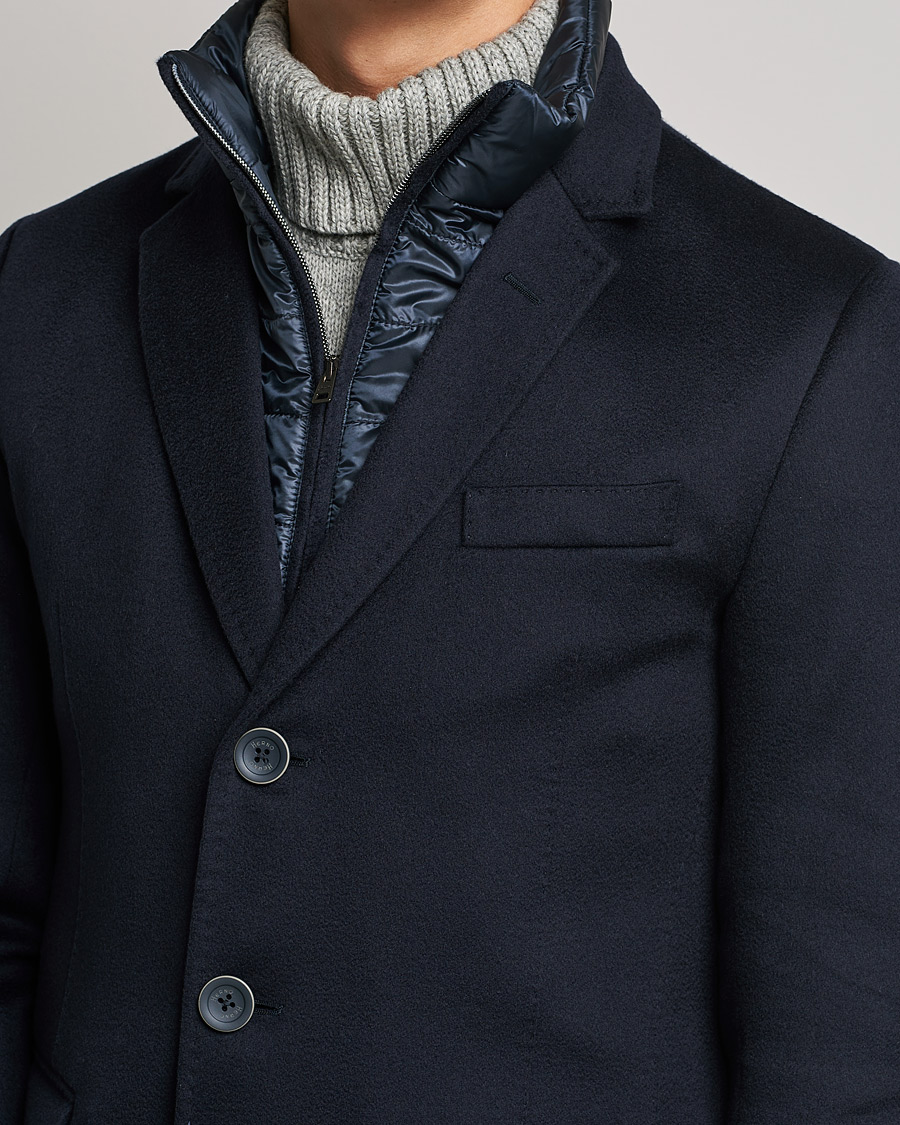 Mies | Takit | Herno | Cashmere Zip Coat Navy