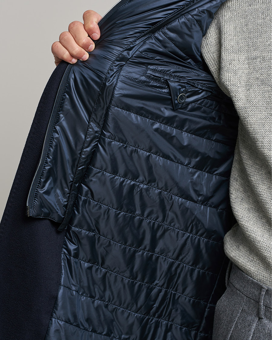 Mies | Takit | Herno | Cashmere Zip Coat Navy